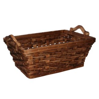 Cesta legno Hazel noce rettangolare cm38/40x28h15