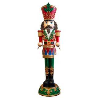 Soldatino resina con tamburo rosso e verde cm66x68h245