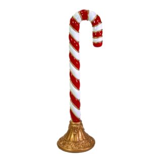Statua resina bastoncino di zucchero rosso cm42x34h122