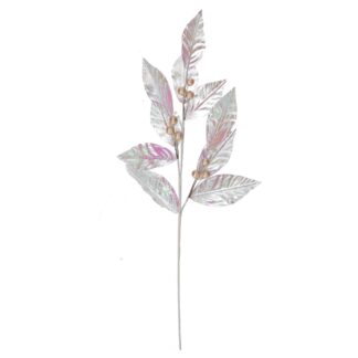 Ramo tessuto bianco cm h80