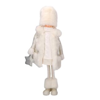 Bambina tessuto con cappello bianco cm22x16h50