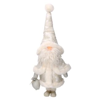 Babbo natale tessuto con sacco bianco cm36x19h62