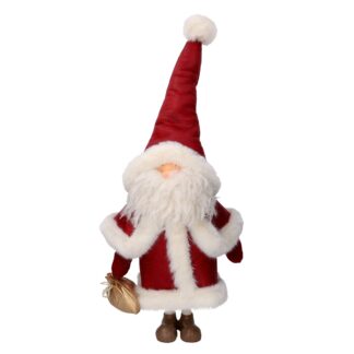Babbo natale tessuto con sacco rosso cm36x19h62