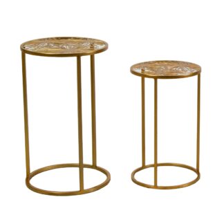 Colonnina metallo 1-2 oro tonda cm ø33h55