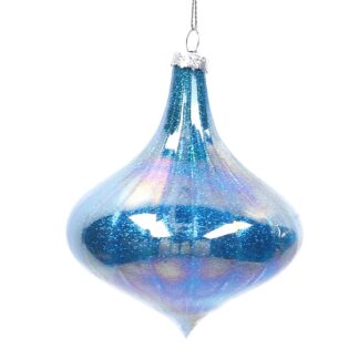 Sfera vetro blu cm ø10h15