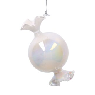 Caramella vetro bianco cm ø6,4h11,6