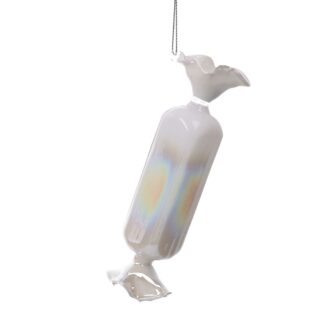 Caramella vetro bianco cm4,6x4,6x14