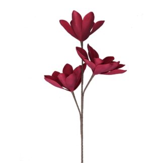 Fiore artificiale magnolia rosso cmh95