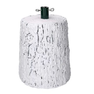 Base albero max h270 resina tronco innevato bianco cm ø30h50