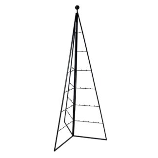 Albero di natale metallo nero cm61x69h150