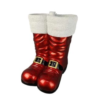 Base albero resina stivali rosso cm36x31h42