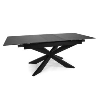 Tavolo Pepper allungabile antracite toppietra sinterizzata cm160/200x90h76