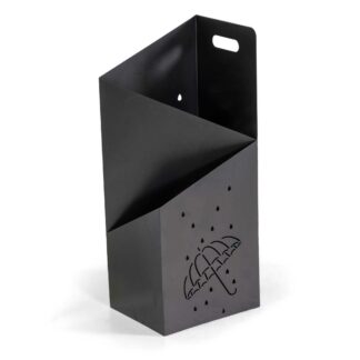 Portaombrelli metallo grigio rettangolare cm25x20h60