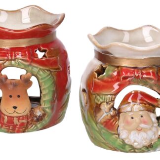 Bruciaessenze ceramica Natale assortiticm ø10,5h10