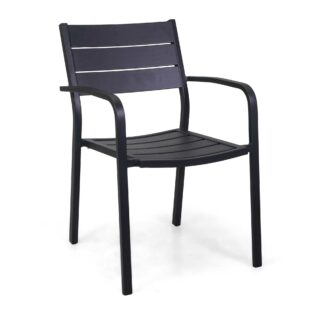 Poltrona alluminio doghe Iker antracitecm55,5x59,5h84