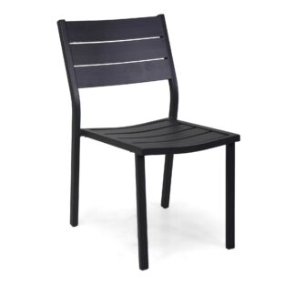 Sedia alluminio doghe Iker antracite cm49x59,5h84