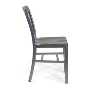 Sedia alluminio Marina anodizzato lucido cm40x44h84