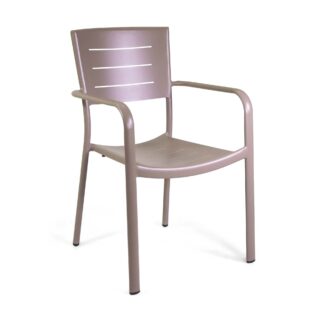 Poltrona alluminio Delta tortora cm55,5x59,5h44/63/85