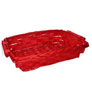 Cesta vimini Miracle rosso rettangolarecm48/52x36h13