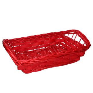 Cesta vimini Miracle cuffa rosso rettangolare cm48x34h12/17