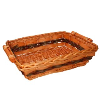 Cesta vimini Winnie miele rettangolare cm44/48x37h12