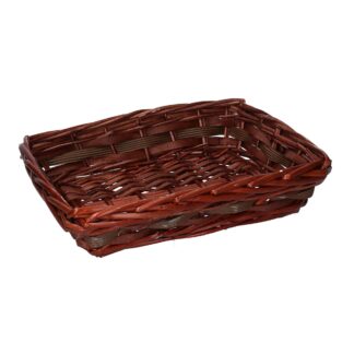 Cesta vimini Morena noce rettangolare cm31x23h7