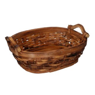 Cesta legno Hazel noce ovale cm34/38x30h10