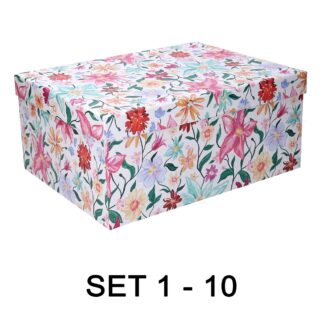 Scatola cartone 1-10 fiori rettangolarecm37,5x29h16
