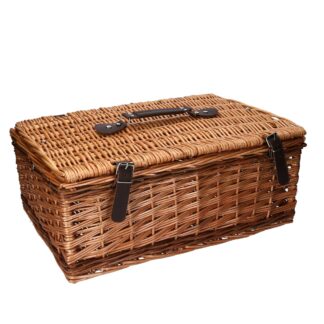 Valigia vimini naturale rettangolare cm50x34h20