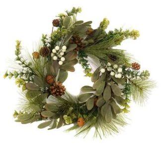 Coroncina plastica verde tondo cm ø40