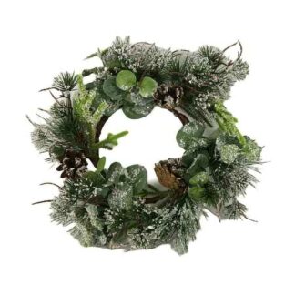 Coroncina plastica verde tondo cm ø25