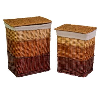 Cestone vimini 1-2 sfumato naturale rettangolare cm45x33h55