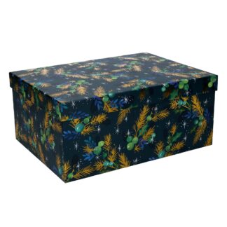 Scatola cartone 1-10 bacche blu rettangolare cm37,5x29h16