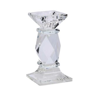 Portacandele vetro trasparente cm5,5x5,5h13