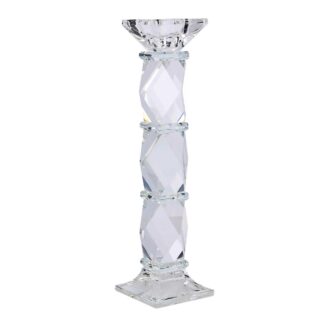Portacandele vetro trasparente cm6x6h26