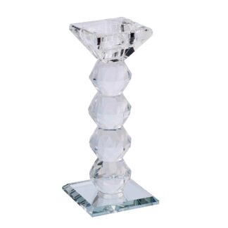 Portacandele vetro trasparente cm5x5h17