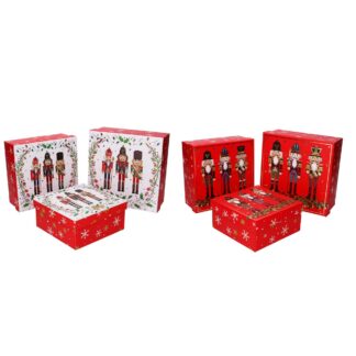 Scatola cartone 1-3 soldatini quadro 2 assortiti cm20x20h9,5