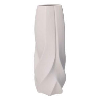 Vaso ceramica bianco cm ø12h38