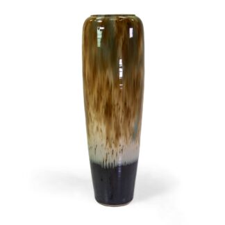 Vaso ceramica macchiato crema marrone cm h120