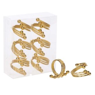 Portatovaglioli metallo confezione 6 pzoro