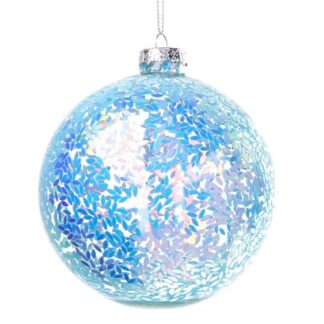 Sfera vetro azzurro cm ø10