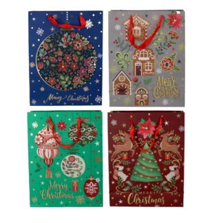 Sacchetto carta rettangolare 4 assortiti cm26x10h31