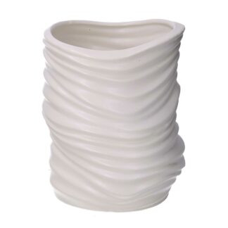 Portavaso ceramica bianco cm15x16h19