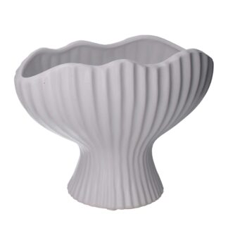 Portavaso ceramica bianco cm27x15h20