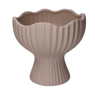 Portavaso ceramica beige cm ø22h21
