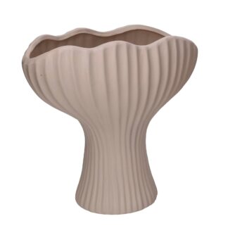 Portavaso ceramica beige cm27x15h26