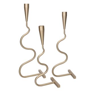 Portacandele metallo 1-3 oro cm12h37