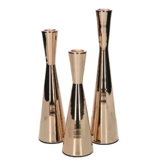 Portacandele metallo 1-3 oro cm ø6h27