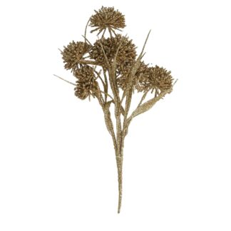 Ramo plastica fiore di cardo oro cm0x0h33