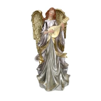 Angelo resina con chitarra oro cm18,8x15h37,8
